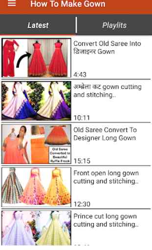 Gown Cutting & Stitching Videos 1