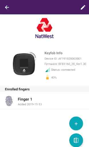 NatWest Biometric Payment Fob 2