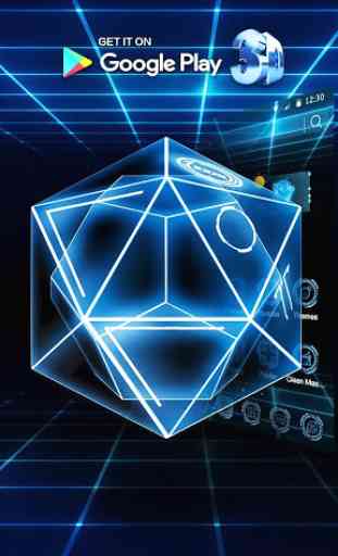 3D Hologramme Hexagone Thème 1