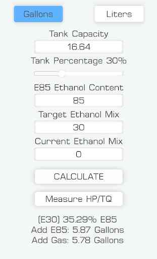 E85 Mix Calculator Ethanol Blend 1