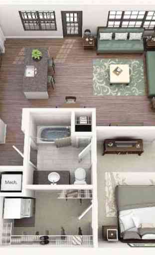 Idées de plans de maison 3D 4