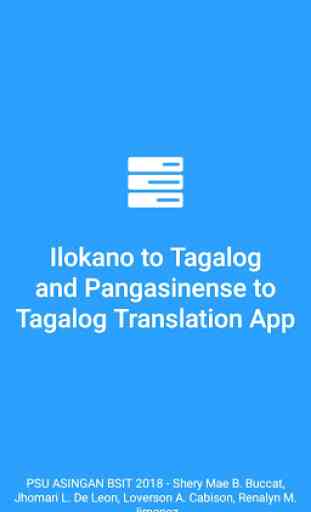 Ilocano to Tagalog & Pangasinense to Tagalog Dic. 1