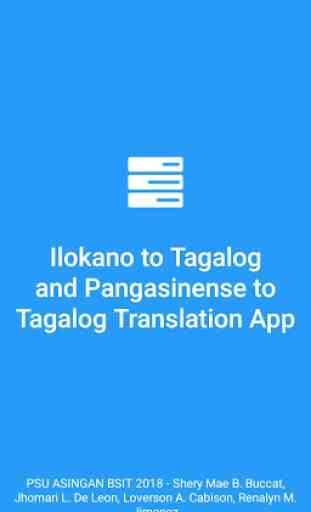 Ilocano to Tagalog & Pangasinense to Tagalog Dic. 4