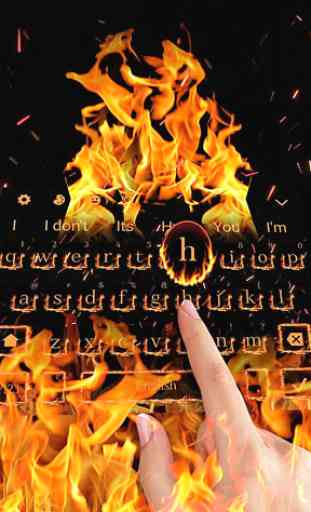 Thème du clavier Flaming Fire 2