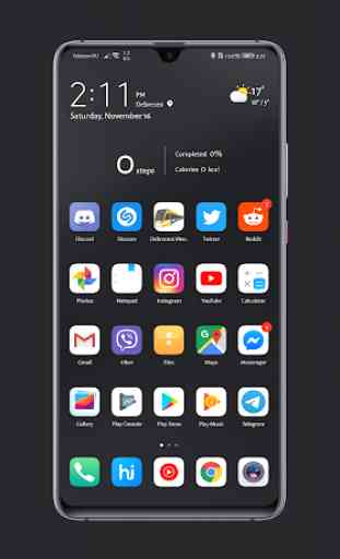 Dark EMUI 10 theme for Huawei/Honor 2