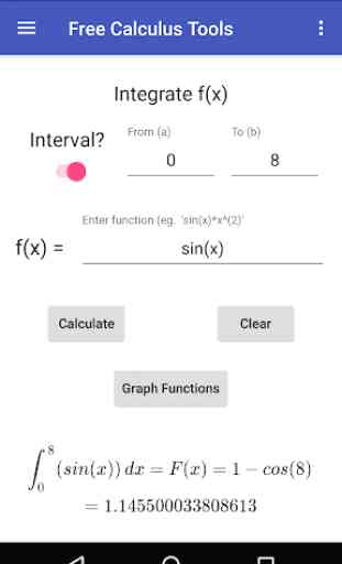 Free Calculus Tools: Integrate, Derive and Graph 1