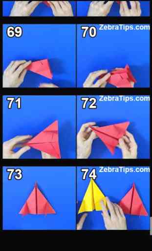 origami avion papier facile 3
