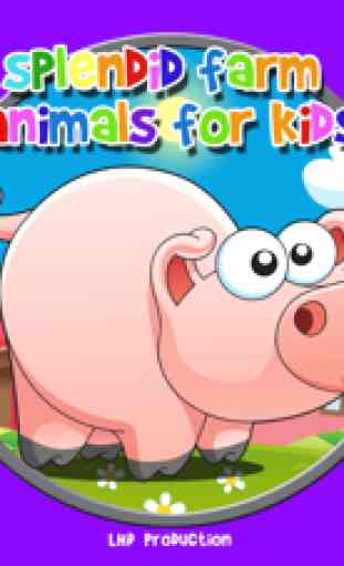 splendides animaux de la ferme Pour les enfants - gratuit 1