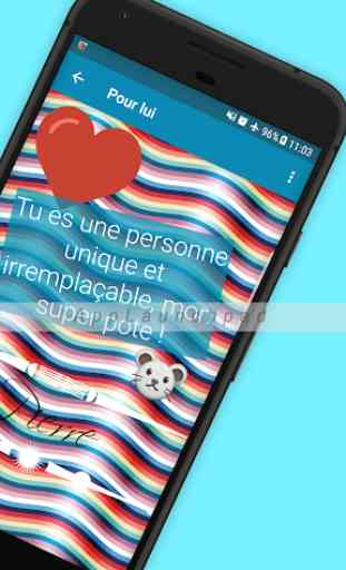 SMS d'amitié en Français - Carte Virtuelle MMS 2