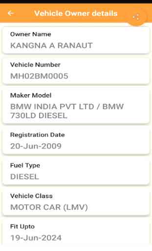 West Bengal RTO Vehicle info - Owner Details 2