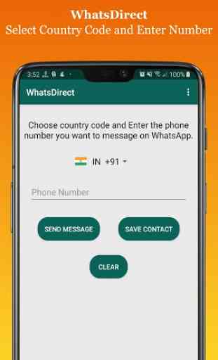 WhatsDirect - Chat without saving Number 2