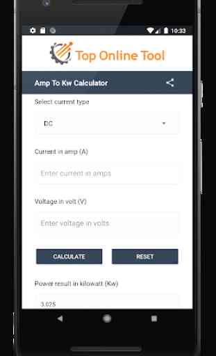Amps to Kw Calculator – Free Online Converter 1
