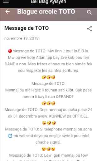 Blague Creole TOTO 3