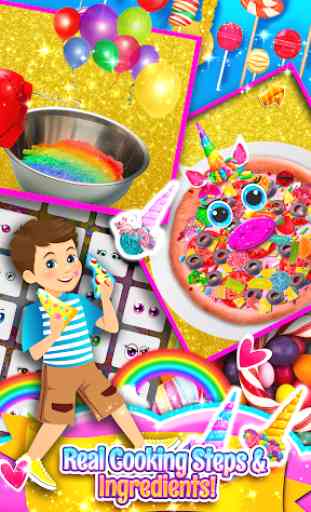 Unicorn Food Rainbow Pizza - Sweet Candy Maker Fun 3