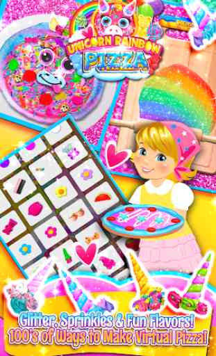 Unicorn Food Rainbow Pizza - Sweet Candy Maker Fun 4