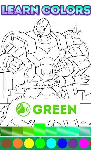 Animated Robots Coloring Book for Boys 2