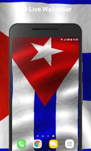 Drapeau de Cuba 3D Fond d'écran Animé 4