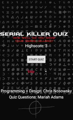 Serial Killer Quiz 1