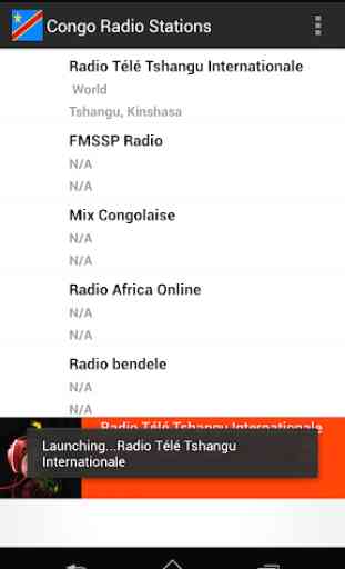 Stations de radio Congo 1