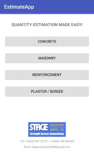 Construction Material Estimate App 1
