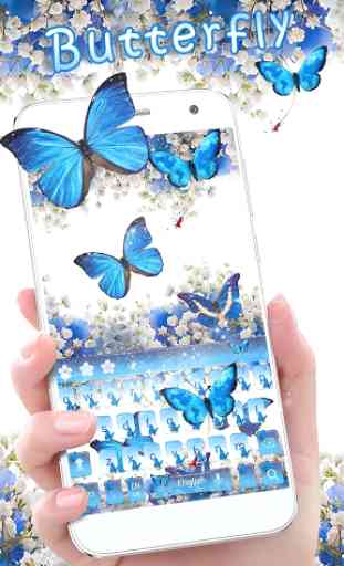 Papillon Bleu Clavier Thème 1