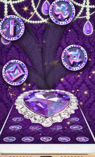 Purple Glitter Violet Diamond Theme 3