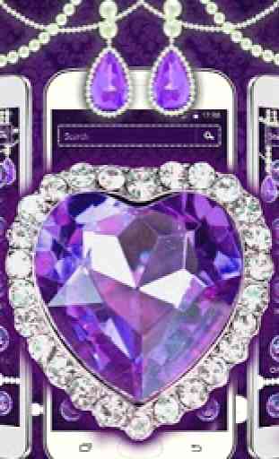 Purple Glitter Violet Diamond Theme 4