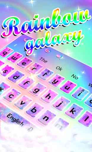 Rainbow Galaxy Keyboard 1