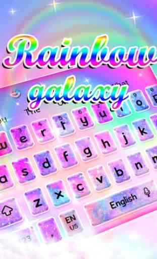 Rainbow Galaxy Keyboard 2
