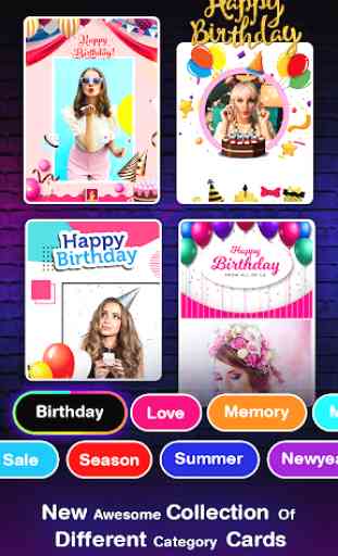 Birthday Video Maker - Birthday Cards & Frames 2