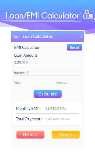 EMI Calculator - Home, Car, personal Loan 1