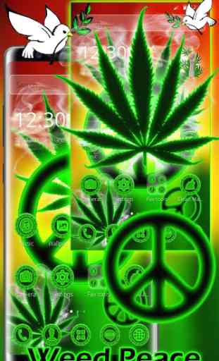 Rasta Weed Peace Reggae Theme 3