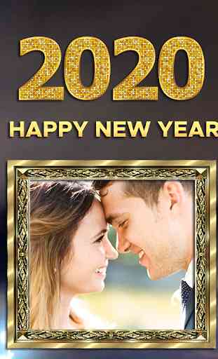Happy new year photo frame 2020 2
