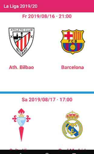 Live Scores & Results - 2019/20 La Liga Santander 2