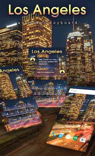 Los Angeles Animated Keyboard + Live Wallpaper 1