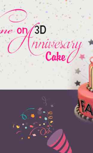 Name On 3D Anniversary Cake 1