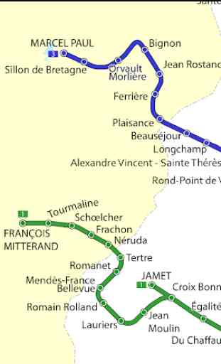 Nantes Tram Map 3