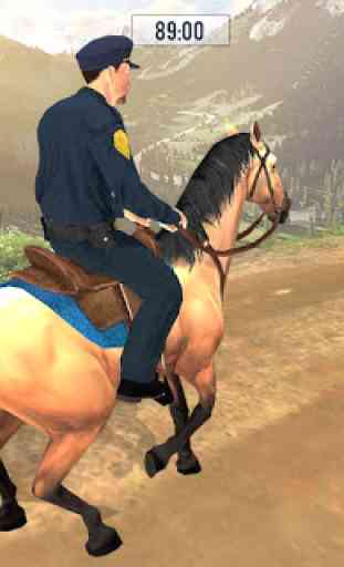 Offroad Police à cheval Gangster Chase: Ville Duty 4