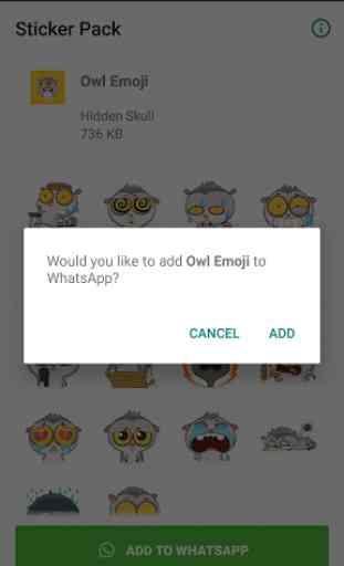 Owl Sticker for WhatsApp 3