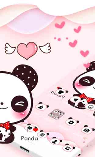 Pink Cute Panda Lovely Theme 1