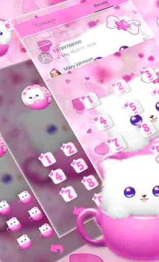Rose minou theme wallpaper Pink kitty 3