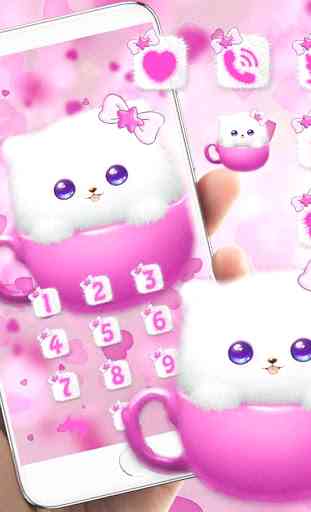 Rose minou theme wallpaper Pink kitty 4