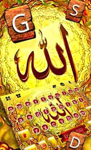 Thème de clavier Gold Allah 2