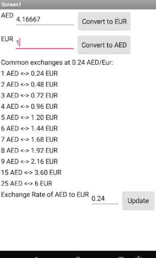 AED to EUR 2