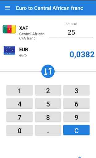 Convertisseur Euro vers Franc CFA Centrafricain 1