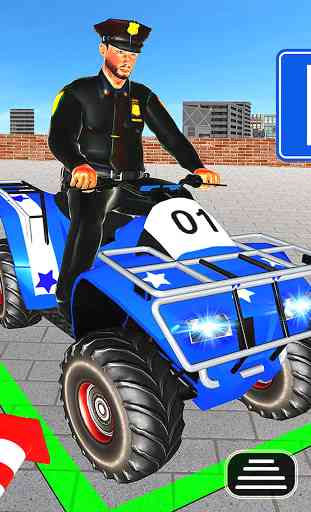 Police Quad Bike Parking - Smart 4x4 ATV Bike Game 1