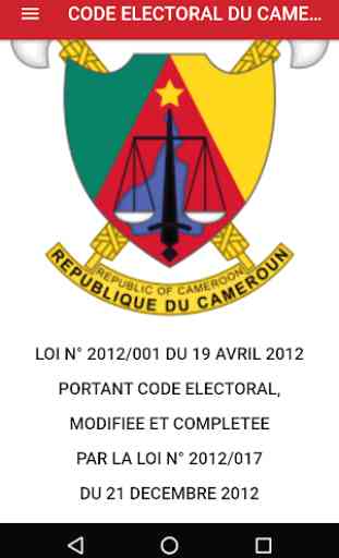 Code Électoral du Cameroun 1