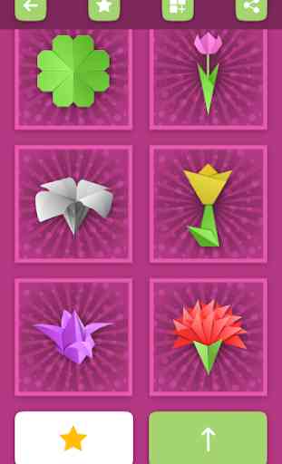 Fleurs et plantes en origami: schémas en papier 3