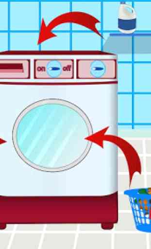 Laver et repasser le linge: enfants jeu de lessive 3