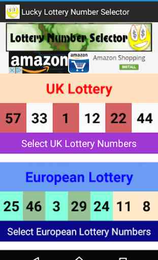 Lucky Lottery Number Selector 1